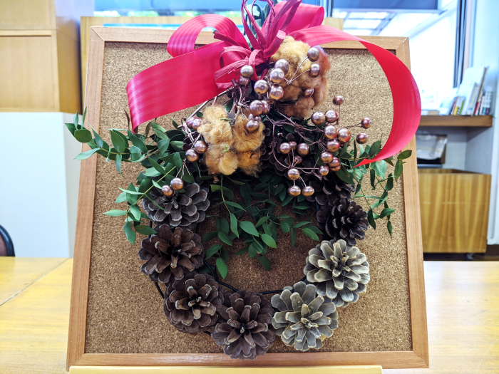 12/1(日)10:00　手作り講座「クリスマスリース作り」開催